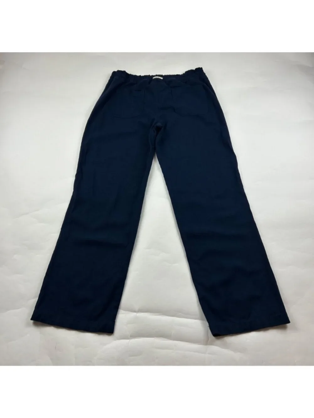 Cali 1850 Navy Blue Linen Blend Relaxed Leg Pant L - Picture 6 of 7